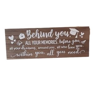 Graduation inspirational wood wall hanging NIB